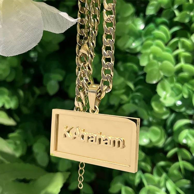 Name Necklace Custom - Kalung nama kustom Hip Hop untuk