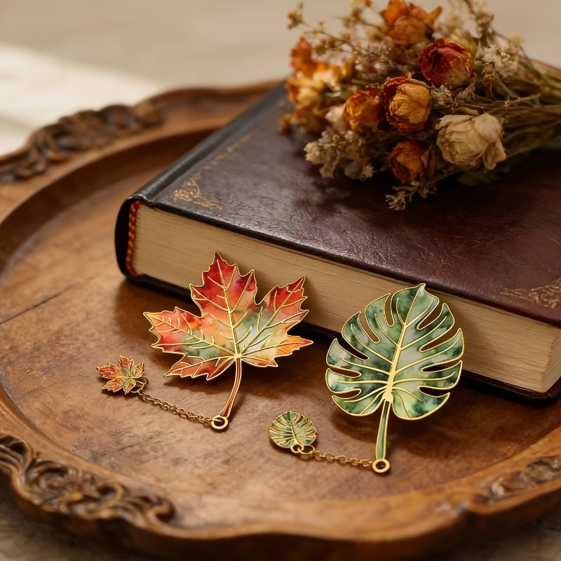 1 Buah Pembatas Buku Daun Anti - Dried Flower Bookmark ulasan dan harga